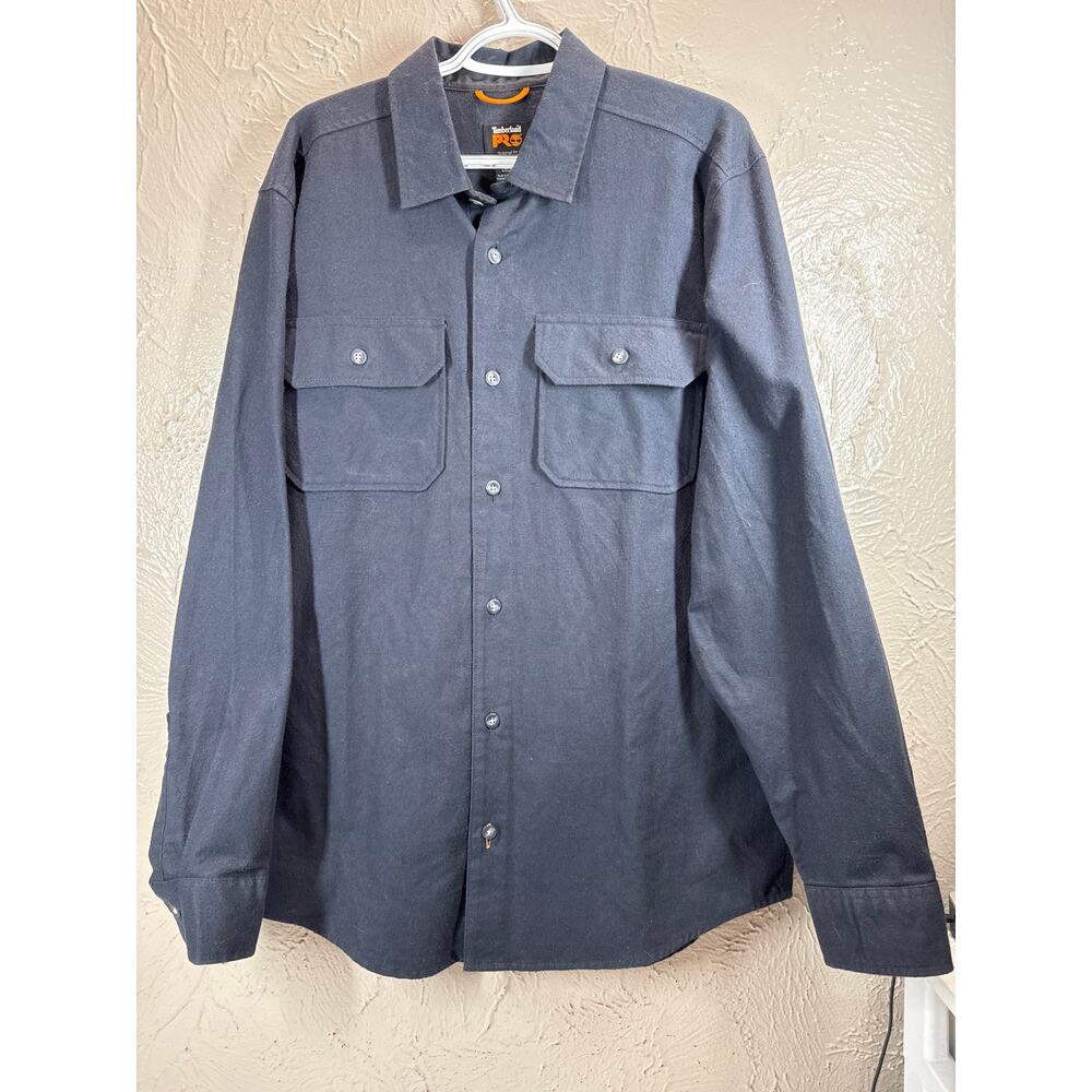 Timberland‎ Pro Original Fit Shirt Men’s lavy Blue Button Up Long Sleeve Large